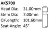Daewoo G15MF Exhaust Valve AK5700 - Austral | Universal Auto Spares