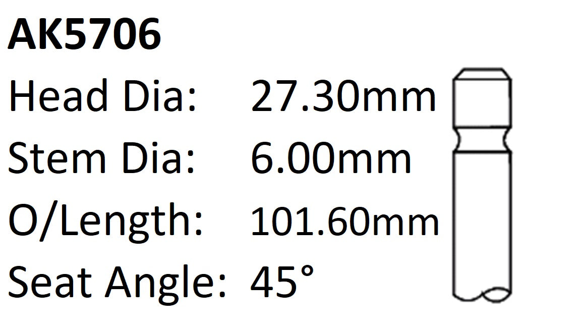 Holden F16D3 Exhaust Valve AK5706 - Austral | Universal Auto Spares