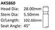Honda B16A2 16V Exhaust Valve AK5860 - Austral | Universal Auto Spares