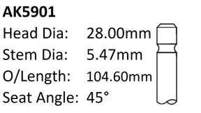 Ford R9MA Exhaust Valve AK5901 - Austral | Universal Auto Spares