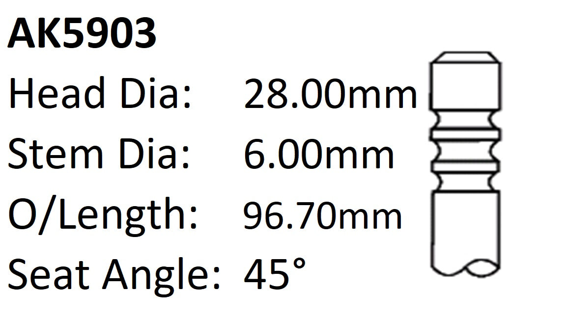 Ford SD Mondeo Exhaust Valve AK5903 - Austral | Universal Auto Spares
