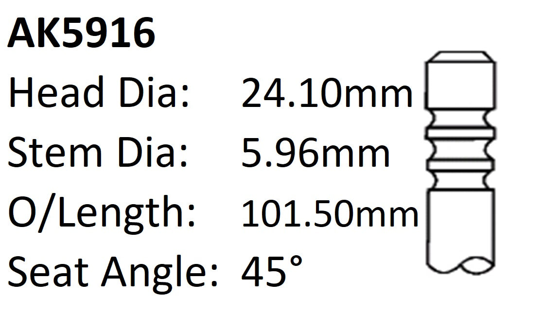 Ford Fyja Exhaust Valve AK5916 - Austral | Universal Auto Spares