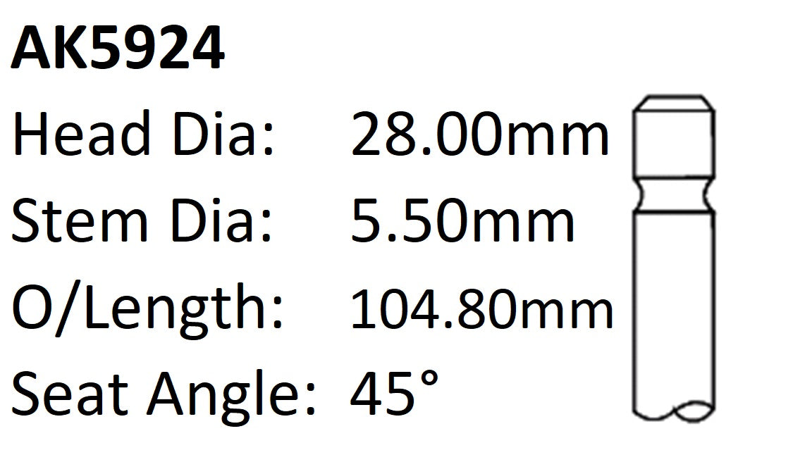 Ford R9DA Exhaust Valve AK5924 - Austral | Universal Auto Spares