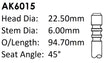 Alfa Romeo 955A7 Exhaust Valve AK6015 - Austral | Universal Auto Spares