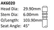 Audi Bdv Exhaust Valve AK6020 - Austral | Universal Auto Spares