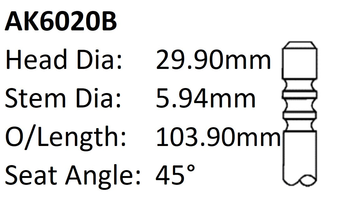 Audi Bdv Exhaust Valve AK6020B - Austral | Universal Auto Spares