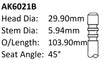 Volkswagen Agu 1.8LT 20V Exhaust Valve AK6021B - Austral | Universal Auto Spares