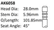 Volkswagen Bvy Exhaust Valve AK6058 - Austral | Universal Auto Spares