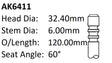 Fiat F1CE0481D Exhaust Valve AK6411 - Austral | Universal Auto Spares
