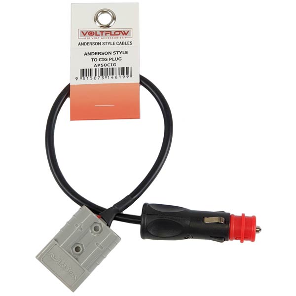 Anderson Style Connector 50AMP To Cig Plug - Voltflow | Universal Auto Spares