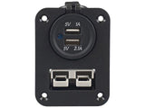 Anderson Style Plug 50AMP + Dual USB With Flush Mount - Voltflow