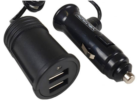 12/24v Plug With Lead & Dual USB 3.0AMP Led Indicator - Voltflow | Universal Auto Spares