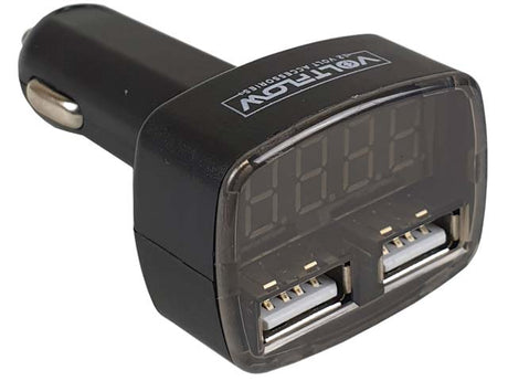 Dual USB 2.4AMP With Volt & Ammeter - Voltflow | Universal Auto Spares