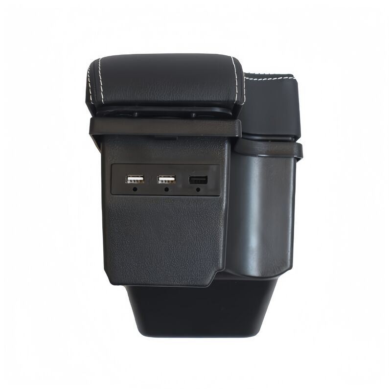 Black Armrest Box Fit For MG ZS 2017-2024 Central Consoles Box Arm Rest 3 USB Ports ARMLID-MG001 - Machter