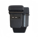 Black Armrest Box Fit For MG ZS 2017-2024 Central Consoles Box Arm Rest 3 USB Ports ARMLID-MG001 - Machter