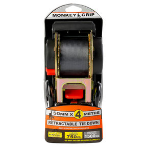 Auto Ratchet Tie Down 50mm x 4.0m 750kg 1pc - Monkey Grip