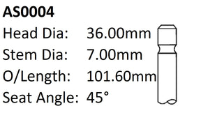 Dai CB Int Valve AS0004 - Austral | Universal Auto Spares
