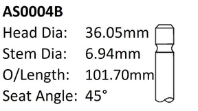 Dai CB Int Valve AS0004B - Austral | Universal Auto Spares