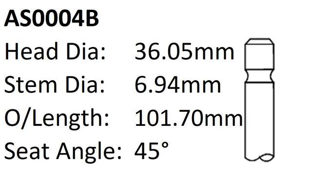 Dai CB Int Valve AS0004B - Austral | Universal Auto Spares