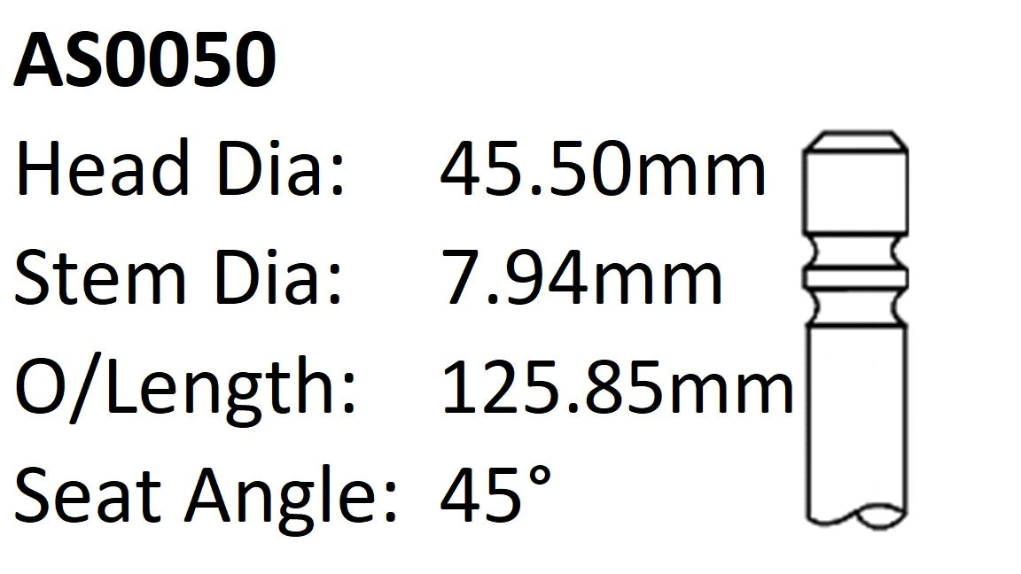 Chrysler Ega 3.3L Int Valve AS0050 - Austral