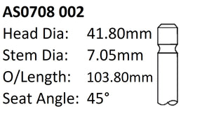 Holden C20NE C22NE 8V Int Valve AS0708 002 - Austral | Universal Auto Spares