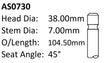 Holden C14SE Int Valve AS0730 - Austral | Universal Auto Spares