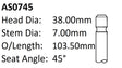Daewoo A15SM 8V Int Valve AS0745 - Austral | Universal Auto Spares