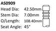 Ford Nsj DOHC 8V Int Valve AS0909 - Austral | Universal Auto Spares