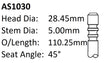 Volkswagen Czca 1.4L Int Valve AS1030 - Austral | Universal Auto Spares