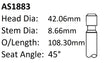 Ford 200 250 1.656 Int Valve AS1883 - Austral | Universal Auto Spares