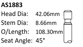 Ford 200 250 1.656 Int Valve AS1883 - Austral | Universal Auto Spares