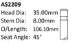 Holden 16JH Camira Int Valve AS2209 - Austral | Universal Auto Spares