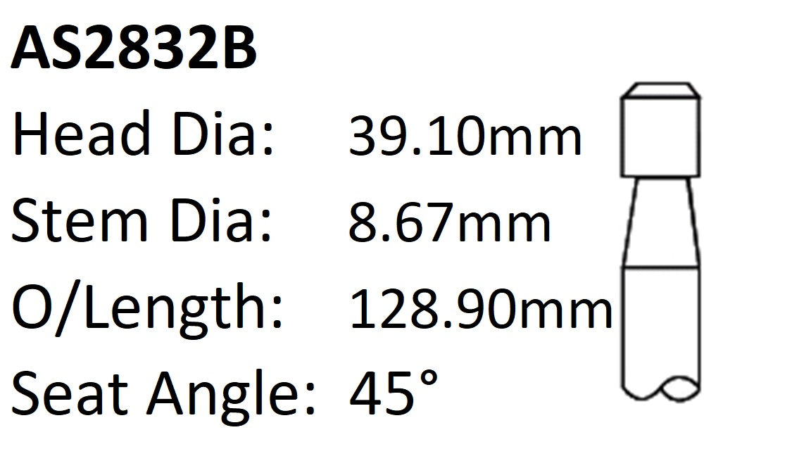 Ford 351W 1.535 Exhaust Valve AS2832B - Austral | Universal Auto Spares