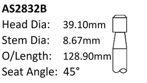 Ford 351W 1.535 Exhaust Valve AS2832B - Austral | Universal Auto Spares