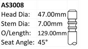 Ford AU EL Int Valve 47mm AS3008 - Austral | Universal Auto Spares