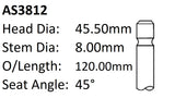 Holden VS VT V6 Int Valve AS3812 - Austral | Universal Auto Spares