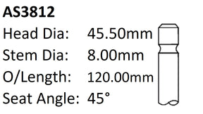 Holden VS VT V6 Int Valve AS3812 - Austral | Universal Auto Spares