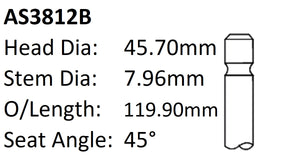 Holden VS VT V6 Int Valve AS3812B - Austral | Universal Auto Spares