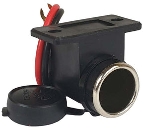 12V Accessory Socket With Dust Cap, Plastic Pod Housing & 13cm Cable - Voltflow
