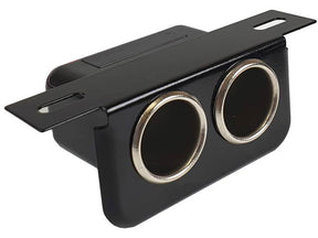 12V Accessory Dual Sockets With Under Dash Mounting Bracket - Voltflow