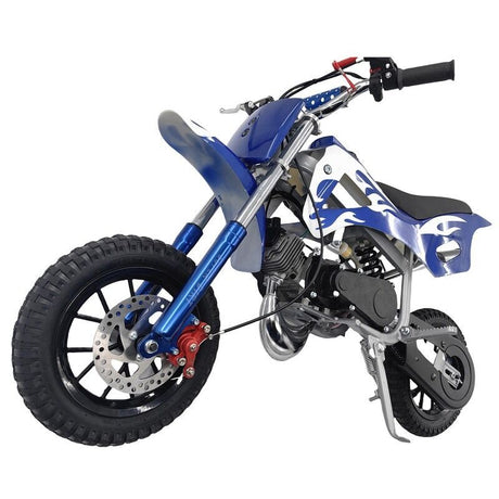 Upgrade Blue Mini Motor Kids Dirt Bike Pocket Motorcycle Monkey ATV Toys 49CC 2 Stroke With 2 Wheels - Machter