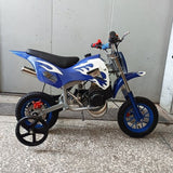 Upgrade Blue Mini Motor Kids Dirt Bike Pocket Motorcycle Monkey ATV Toys 49CC 2 Stroke With 2 Wheels ATV-005-ATV-007 - Machter