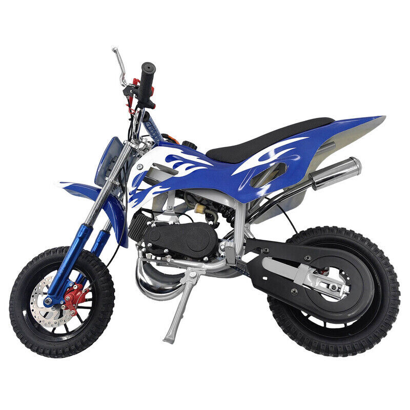 Upgrade Blue Mini Motor Kids Dirt Bike Pocket Motorcycle Monkey ATV Toys 49CC 2 Stroke With 2 Wheels ATV-005-ATV-007 - Machter