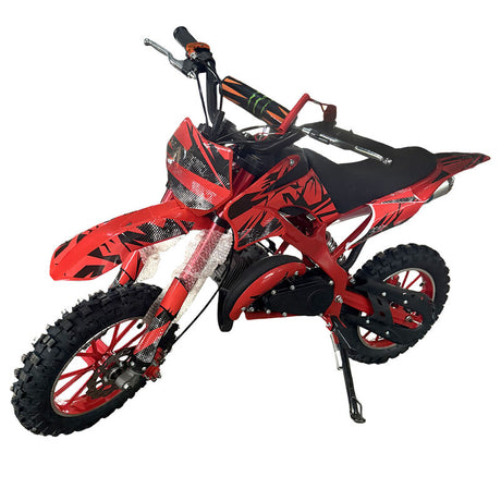 Red Mini Motor Dirt Bike Kids Pocket 2 Stroke Motorbike ATV Twin Exhaust Tip Toys 49cc 2025 - Machter