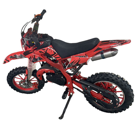 Red Mini Motor Dirt Bike Kids Pocket 2 Stroke Motorbike ATV Twin Exhaust Tip Toys 49cc 2025 - Machter