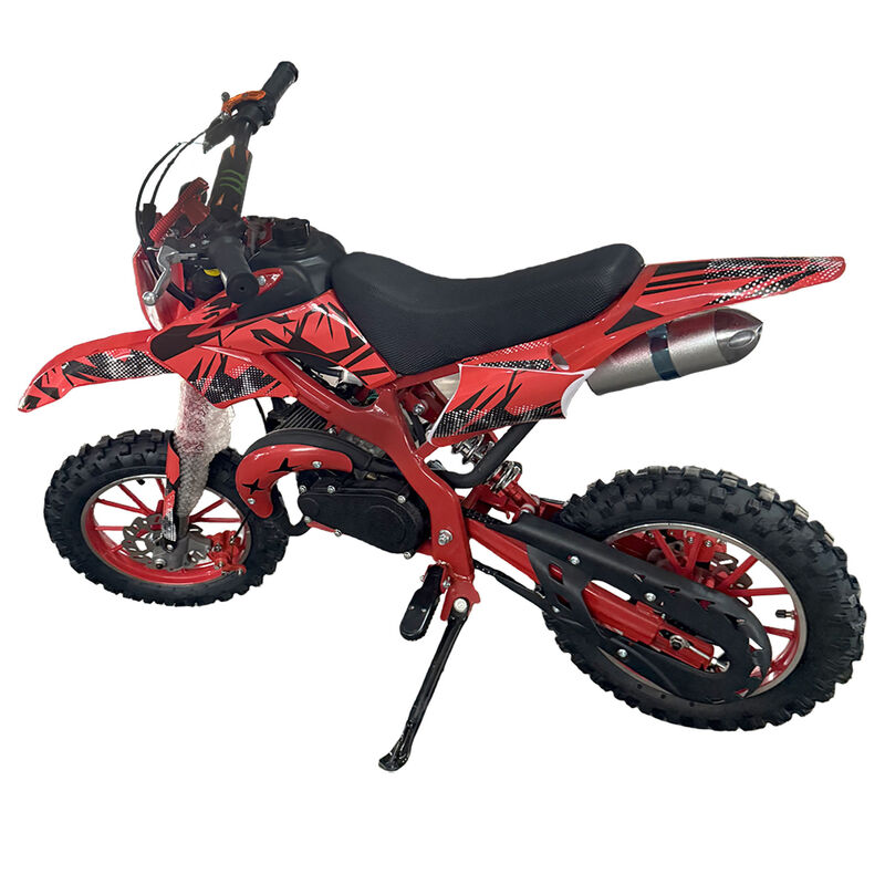 Red Mini Motor Dirt Bike Kids Pocket 2 Stroke Motorbike ATV Twin Exhaust Tip Toys 49cc 2025 ATV-008 - Machter