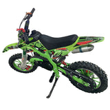 Green Mini Motor Dirt Bike Kids Pocket 2 Stroke Motorbike ATV Twin Exhaust Tip Toys 49cc 2025 ATV-009 - Machter