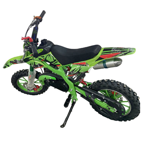 Green Mini Motor Dirt Bike Kids Pocket 2 Stroke Motorbike ATV Twin Exhaust Tip Toys 49cc 2025 ATV-009 - Machter