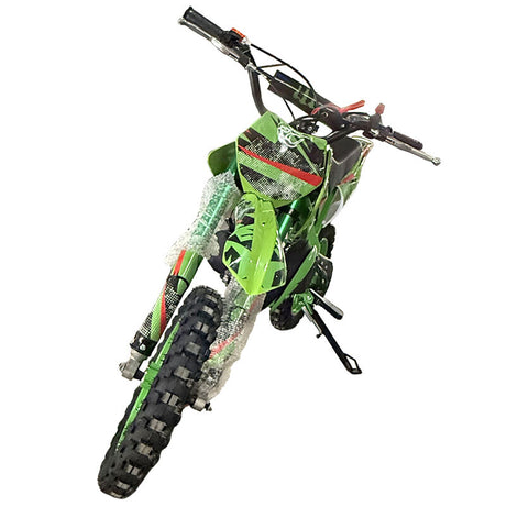 Green Mini Motor Dirt Bike Kids Pocket 2 Stroke Motorbike ATV Twin Exhaust Tip Toys 49cc 2025 ATV-009 - Machter
