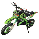 Green Mini Motor Dirt Bike Kids Pocket 2 Stroke Motorbike ATV Twin Exhaust Tip Toys 49cc 2025 ATV-009 - Machter